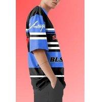 Oversize Speed Freak Premium Cotton T-Shirt for Men - Blue, Relaxed Fit, Statement Print
