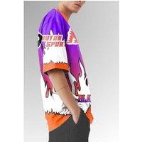 Oversize Moto Blaze Premium Cotton T-Shirt for Men - Trendy, Relaxed Fit, Statement Print