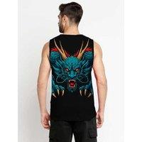 Dragon Born Sleeveless Sando - Black Men's Gym Tank Top, Breathable Workout Vest