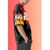 Oversize Vortex Splatter Premium Cotton T-Shirt for Men - Multicolour, Trendy Relaxed Fit