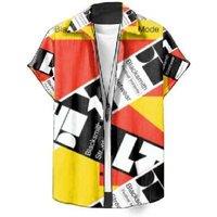 Street Ignite Yellow Printed Shirt - Men's Rayon-Polyester, Breathable, Casual Fit