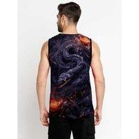 Fiery Mamba Black Sleeveless Sando for Men - Dri-Fit, Breathable, Athletic Vest