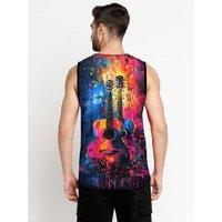 Guitar Groove Sleeveless Sando - Multicolour Men's Dri-Fit Vest - Breathable Gym & Casual Top