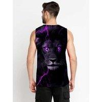 Lightning Beast Sleeveless Sando - Black Men's Cotton Gym Vest - Breathable, Slim Fit, Trendy