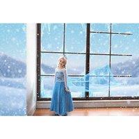 Frozen Princess Costume Dress - 100% Polyester, Lightweight, Ages 4-10, Cosplay & Party Wear