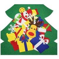 DIY Felt Christmas Tree Set - Interactive Hanging Decoration with Removable Ornaments (70 x 100cm)