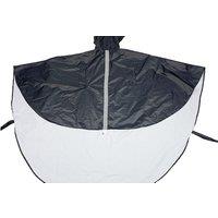 Unisex Black Waterproof Wheelchair Rain Poncho with Hood - Lightweight Disability Aid Cape