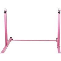Adjustable Pink Gymnastics Kip Bar for Kids (Ages 3-15) - Indoor Home Training, Safe & Sturdy Play Equipment