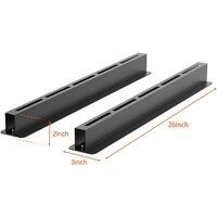 6 Pc Metal Ceiling Bin Rack Brackets - Heavy-Duty Garage Overhead Storage Organiser