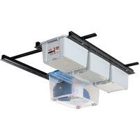Metal Adjustable Overhead Bin Rack - Heavy-Duty Garage Ceiling Storage Organizer