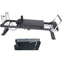 Folding Pilates Reformer - Steel Frame, Adjustable Resistance, Space-Saving Home Gym Machine