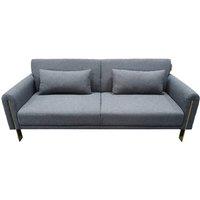 Loft 3 Seater Grey Sofa Bed with Click Clack Mechanism - Modern & Sleek Design