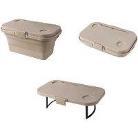 Portable Folding Plastic Storage Tote - Large Capacity, Space-Saving, Outdoor-Ready