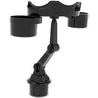 Black Plastic Folding Car Cup Holder Storage Rack - Space-Saving, Durable, Multi-Use