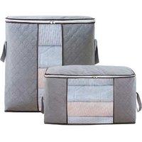 Large Non-Woven Quilt & Clothing Storage Bag - Stackable, Breathable, Space-Saving