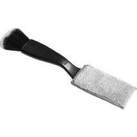 Car Multifunctional Cleaning Brush - All-in-One Detailing Tool, Soft Bristles & Hard Scraper, Compact Size