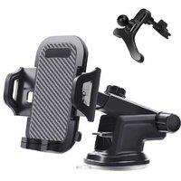 Car Mobile Phone Holder Suction Cup 2-in-1 - Universal Fit for iPhone, Samsung, and More