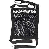 3-Layer Car Seat Storage Net Bag - High Elastic Mesh, Universal Fit, Lightweight