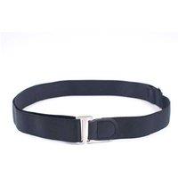 Unisex Black Anti-Slip Crease-Proof Shirt Belt - Adjustable Nylon & Aluminium Unisex Accessory