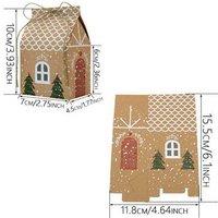 50Pcs Eco-Friendly Christmas Gift Boxes - Festive DIY Wrapping Set for Kids & Family