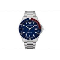 Men's Emporio Armani AR11339 Diver Blue Dial Steel Watch