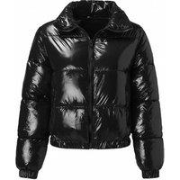 Orange Women's Shiny Metallic Cropped Down Jacket - 5 Sizes, 9 Colours