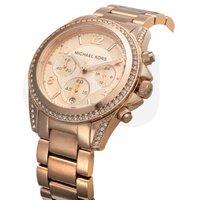 Michael Kors MK5263 Ladies Chronograph Quartz Watch - Rose Gold Stainless Steel, 42mm, Water-Resistant