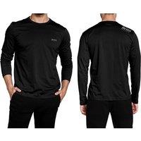 Hugo Boss Men's Pure Cotton Long Sleeve T-shirt with Embroidered Logo - 5 Sizes & Colours