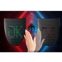 Unisex Black LED Light Up Full-Face Mask with Gesture Sensing - ABS Plastic Party Accessory