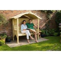 Carlton 2-Seater Arched Wooden Garden Arbour with Roof