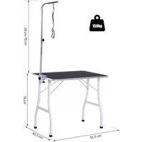 PawHut Foldable Grooming Table - Sturdy, Space-Saving Pet Care Station