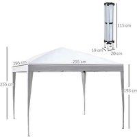 3 x 3m Heavy-Duty Pop Up Garden Gazebo - Steel Frame, UV & Water-Resistant Canopy, Portable Carry Bag