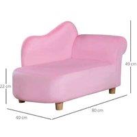Children's Velvet Sofa Bed - Fire Retardant Foam, Sturdy Wooden Frame, 50kg Capacity