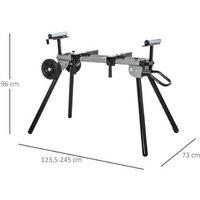 DURHAND Heavy-Duty Adjustable Sawhorse Stool - Metal, Foldable, 150kg Capacity, Portable Workshop Seat