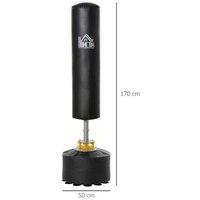 Heavy-Duty PU Leather Boxing Stand - Durable Freestanding Punch Bag for Home Gym