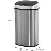 Stainless Steel Sensor Bin - Touch-Free, 58L, Hygienic Living Room Waste Solution