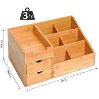 Solid Wood Multi-Function Storage Caddy - Modern Living Room Organiser Drawers