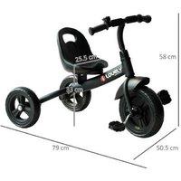 Adjustable Plastic Kids Trike Seat - Ergonomic 3-Wheel Ride-On Chair, Steel Frame, Outdoor/Indoor