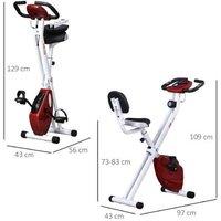 Ergonomic Steel Exercise Chair - Adjustable, Foldable, LCD Monitor, 110kg Capacity (Red)
