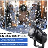 Christmas LED Snowflake Projector Light - Indoor Festive Snow Lamp