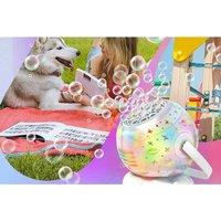 Electric Bubble Machine with RGB LED Light - Magical Christmas Gift for Kids