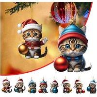 2D Acrylic Cat Advent Calendar - 24-Day Christmas Countdown for Cat Lovers & Kids