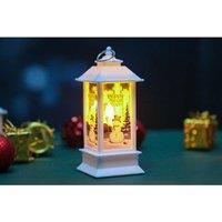 Christmas LED Lantern Ornament Light - Battery-Operated Festive Tabletop & Tree Decoration