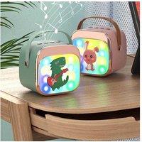 Wireless Bluetooth Karaoke Speaker Christmas Gift Set - Dual Microphones for Kids & Family Parties