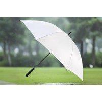 Jolly Brolly Weather-Resistant White Golf Umbrella - Large Canopy Outdoor Shelter