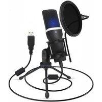 USB Condenser Recording Microphone for PC - Plug & Play, Cardioid, Studio-Quality Sound