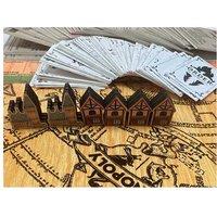 Compact Wooden DIY Board Game Kit - Portable Family Set, 2020cm, Complete Accessories