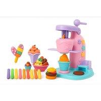 DIY Rubber Clay Ice Cream Toy Set with Accessories and Molds for Kids