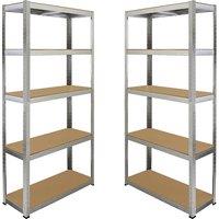 Heavy Duty Steel & MDF 5-Tier Modular Storage Shelving Unit - 2 Options