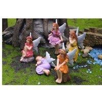 5Pcs Garden Fairy Statues - Weather-Resistant Resin Outdoor Decor Set